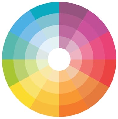 what does orange and blue make color wheel