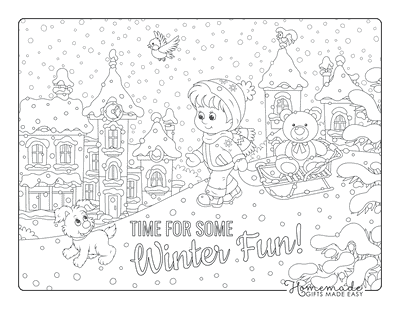 Free Printable Winter Coloring Pages for Kids & Adults