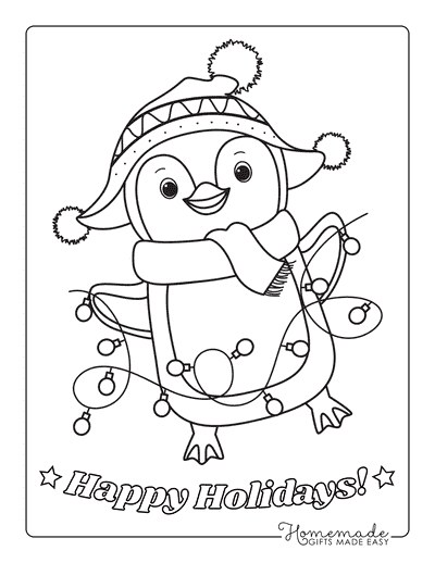 Winter Holidays Coloring Page – Art is Basic