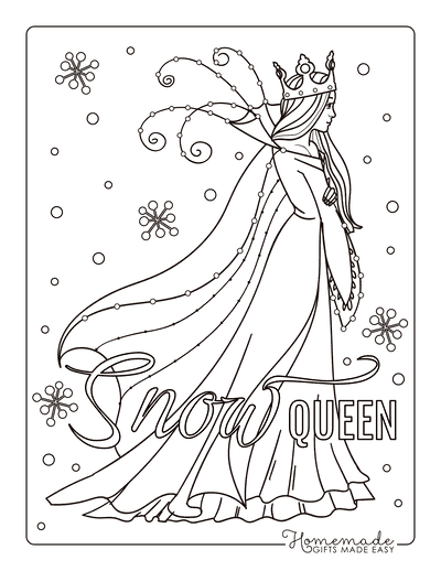Winter Coloring Pages Snow Queen