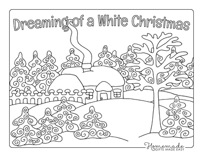 Winter Coloring Pages Snowy Cabin