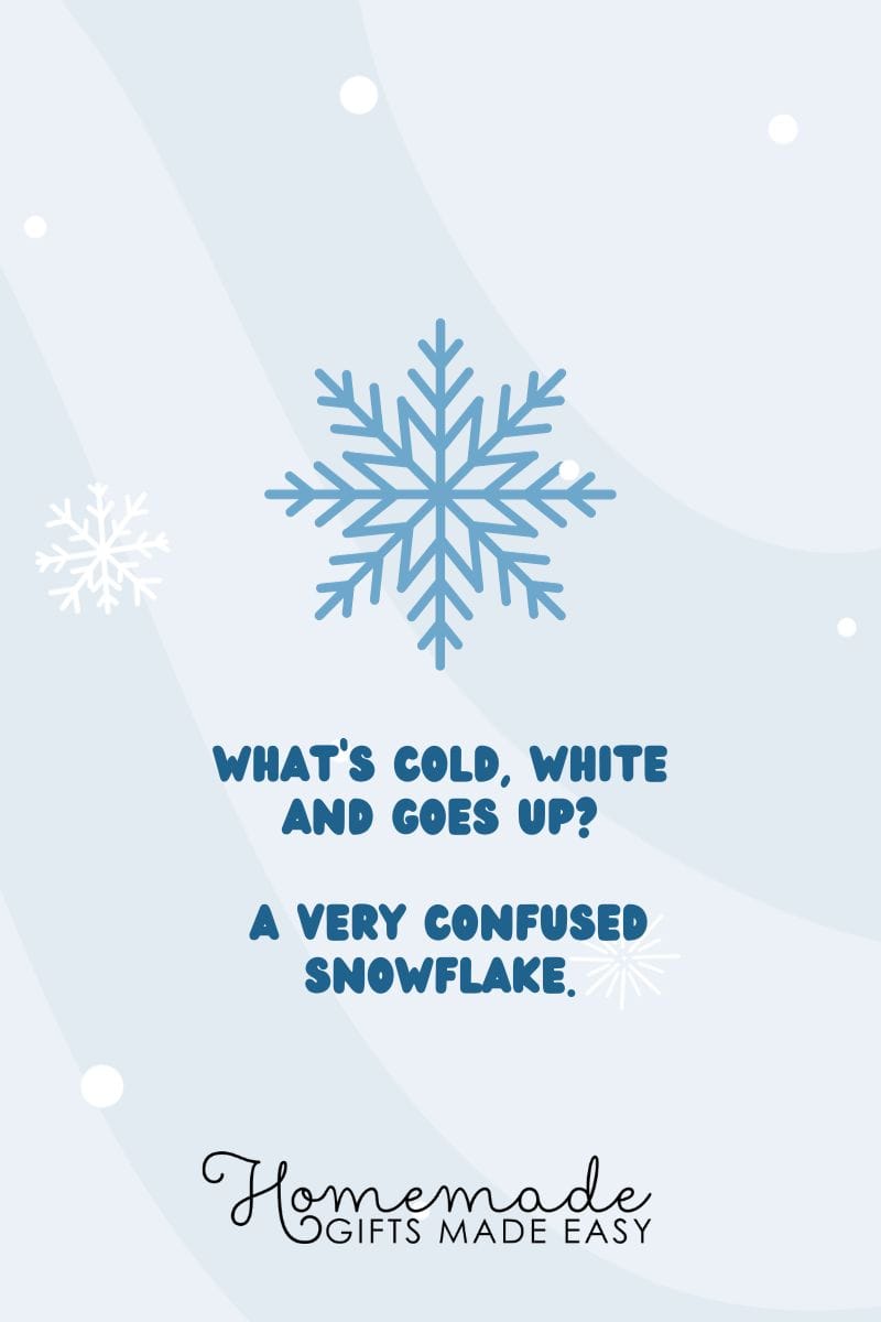 winter jokes for kids very confused snowflake