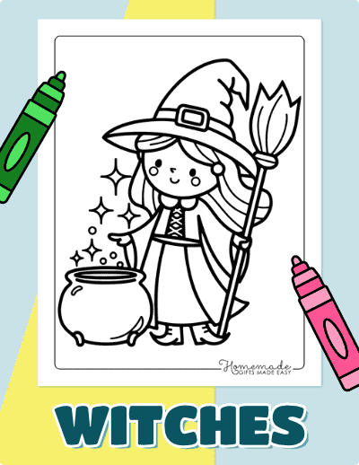 Witch Coloring Pages