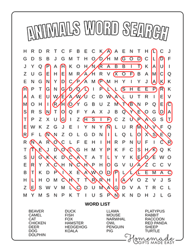 Best Free Word Search Printable Puzzles for Kids & Adults