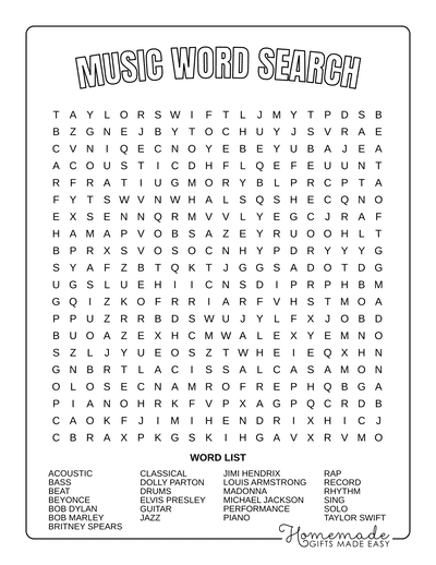 Download Word Search on Types of Food