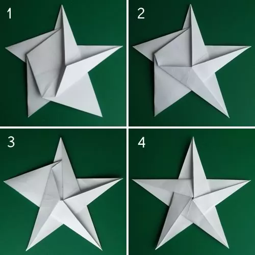 5 pointed origami star step 4a