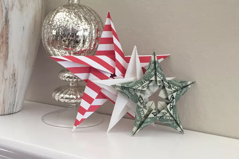 5 pointed origami stars