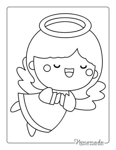Angel Coloring Pages Cute Little Angel Praying