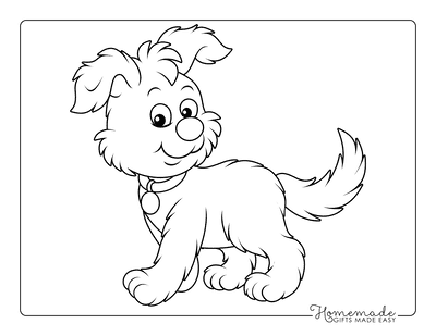 Animal Coloring Pages Cute Puppy Dog