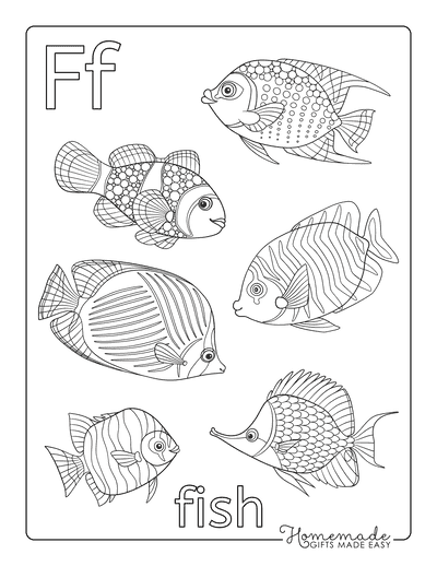 Animal Coloring Pages Tropical Fish