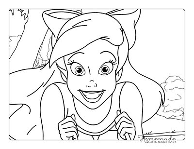 Ariel Coloring Pages Easy Ariel Smiling in Dress Drawing for Kids