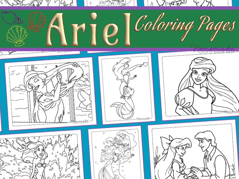 Free Printable Princess Ariel Coloring Pages for Kids