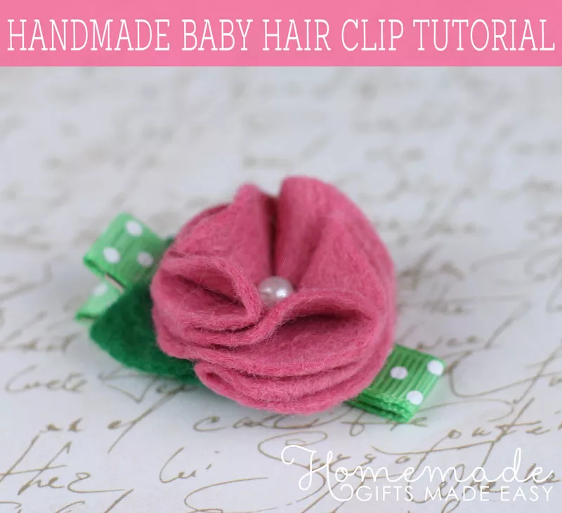 homemade baby gifts hair clip