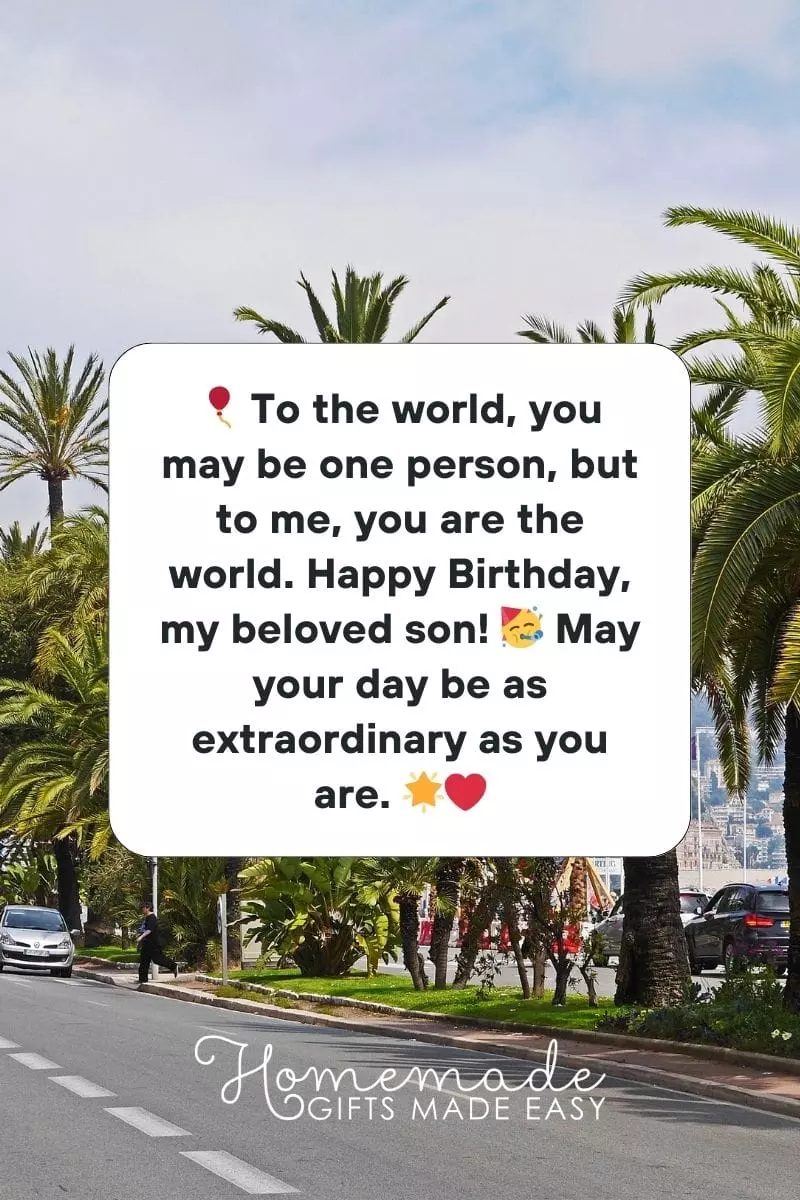 birthday wishes for son you are the world