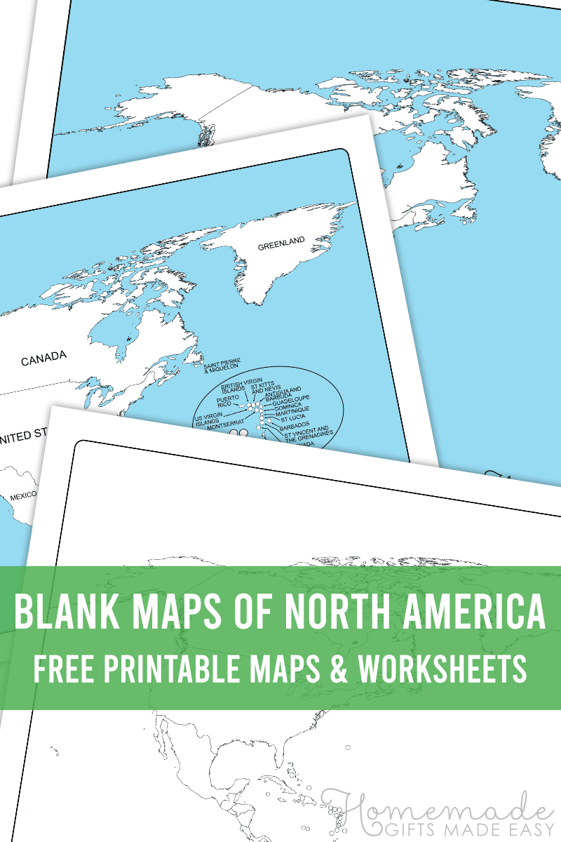 Free Printable Blank North America Map