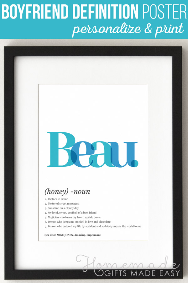 Make a beau definition art poster using this easy online poster generator