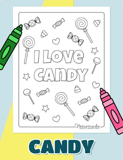 Candy Coloring Pages