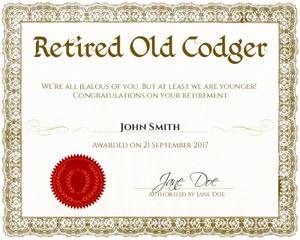 retirement gag gifts