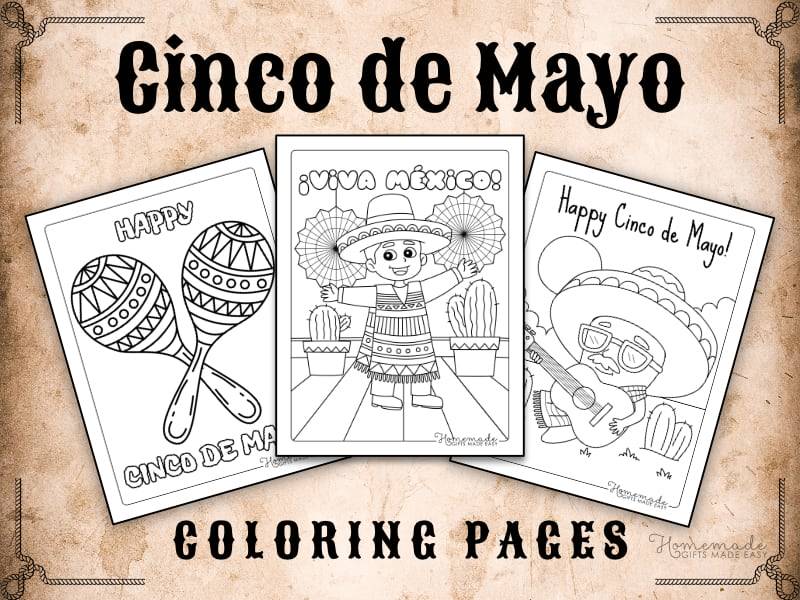 Cinco De Mayo Coloring Page Free Printable Cinco De Mayo Coloring