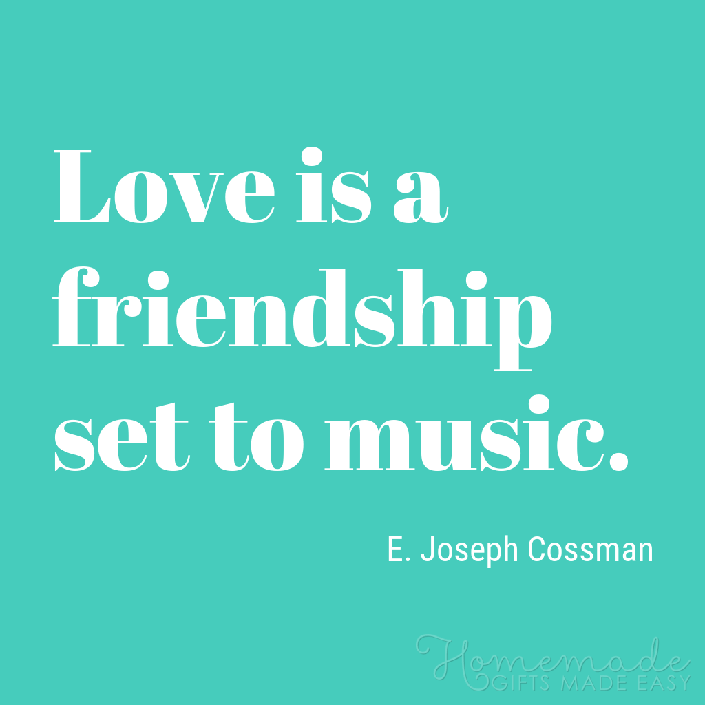 Sød Kæreste Citater Kærlighed er venskab indstillet til musik