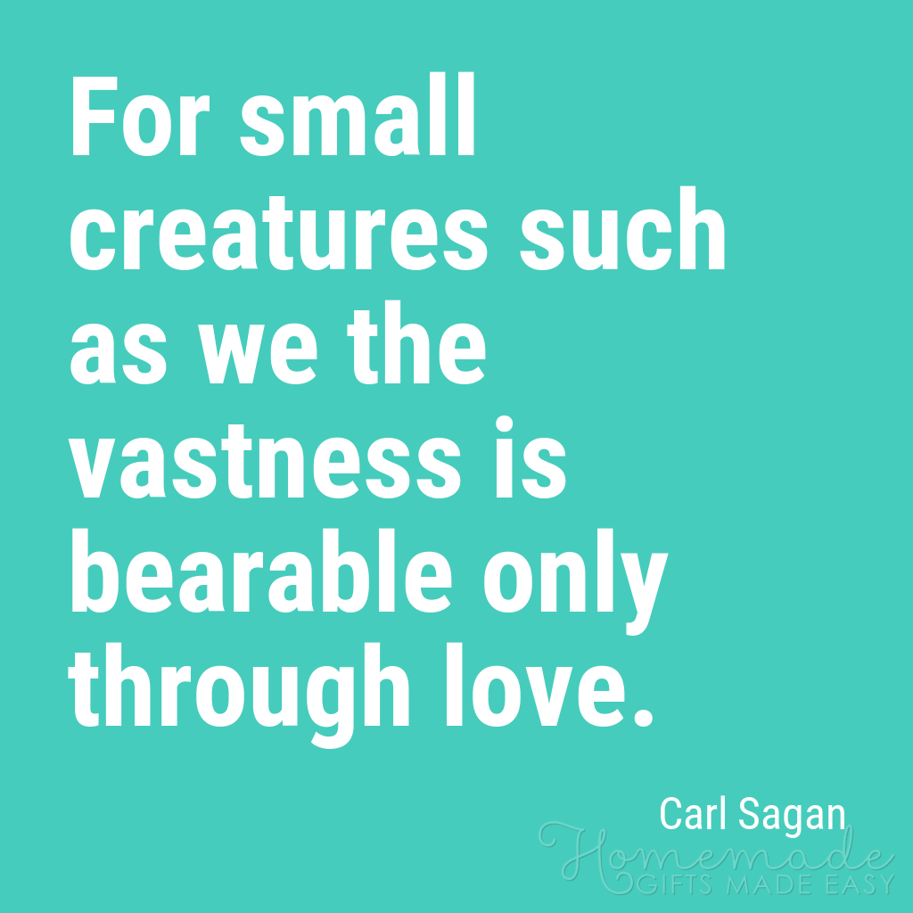 citations de petit ami mignon uniquement par l'amour carl sagan