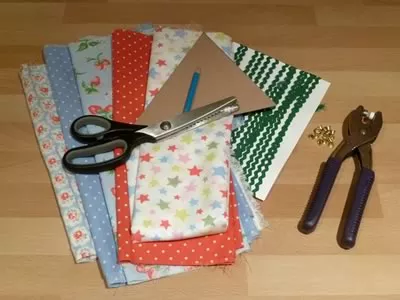 no sew fabric banner bunting - materials to make