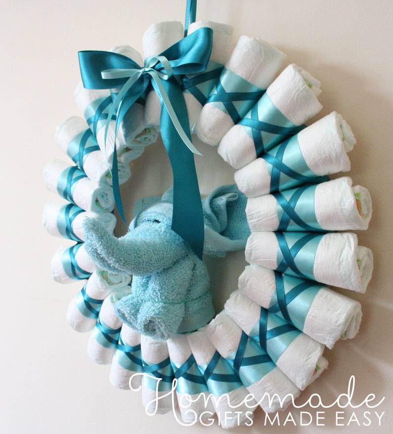Diaper Wreath Instructions - Rolled 