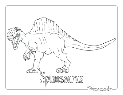 Dinosaur Coloring Pages Fierce Spinosaurus Attack