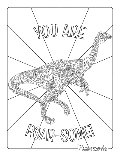 Dinosaur Coloring Pages Running Dinosaur Doodle for Adults