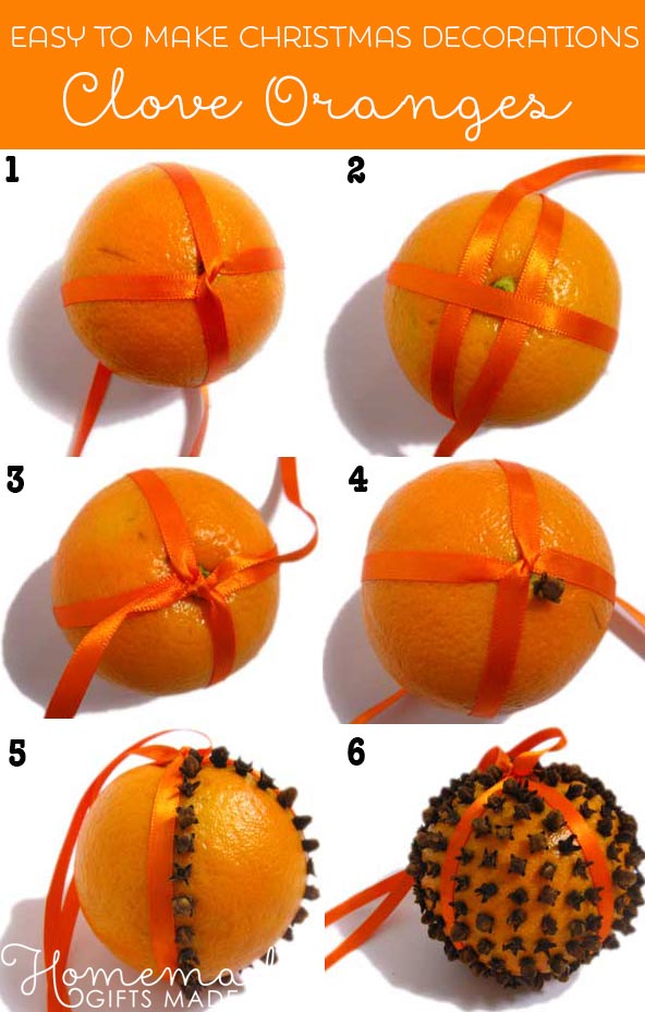 easy to make christmas decorations clove orange instructions