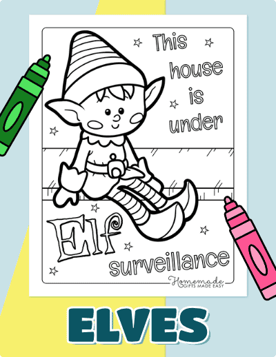 Elf Coloring Pages