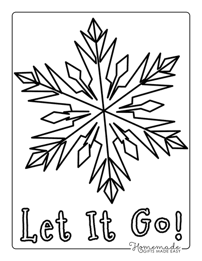 Elsa Coloring Pages Frozen Easy Snowflake Drawing Outline to Color