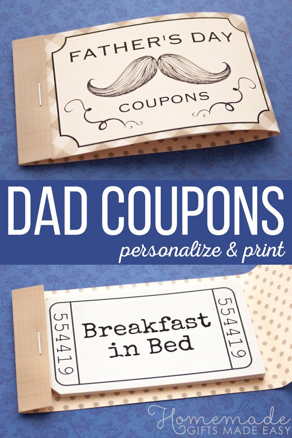 Personalized Fathers Day Coupons