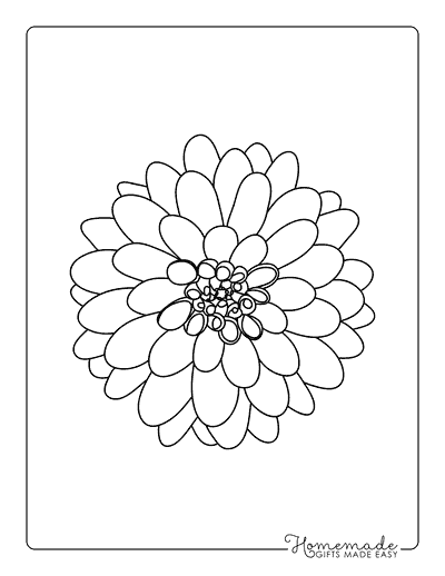 Flower Template Dahlia 6 Inch