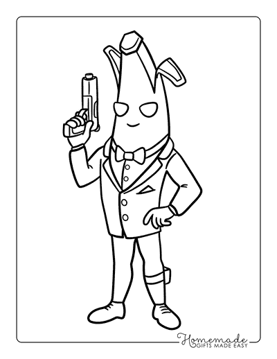 Fortnite Coloring Pages Agent Peely Fortnite Coloring Page