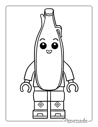 Fortnite Coloring Pages Lego Peely Cool Fortnite Coloring Pages