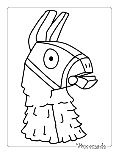 Fortnite Coloring Pages Loot Llama Fortnite Coloring Pages Easy