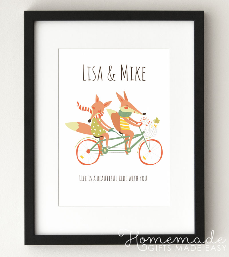 fox couple beautiful ride personalized poster 