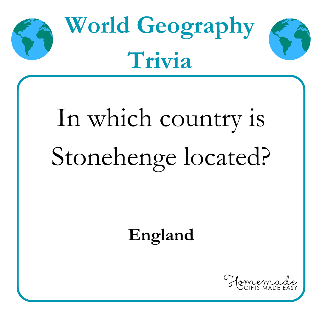 Geography Trivia Questions