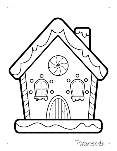 Gingerbread Coloring Pages Cute Gingerbread House Coloring Page