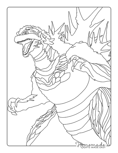 Godzilla Coloring Pages Realistic Godzilla Minus One