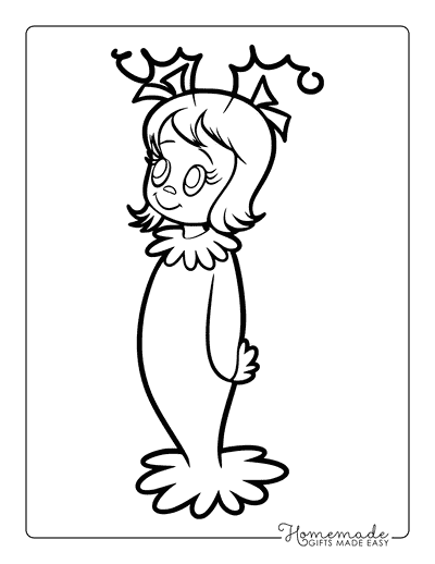 Grinch Coloring Pages Cute Grinch Coloring Page Mary Lou Who