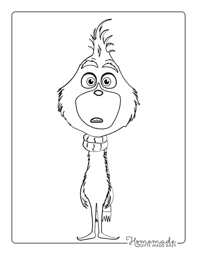 Grinch Coloring Pages Cute Young Grinch Coloring Page