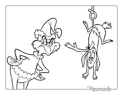 Grinch Coloring Pages Grinch and Max Grinch Outline