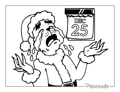 Grinch Coloring Pages Grinch Christmas Outline Crying