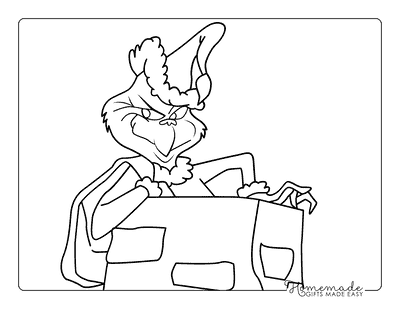 Grinch Coloring Pages Grinch Drawing in Chimney