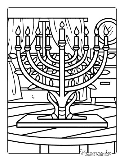 Hanukkah Coloring Pages Hanukkah Menorah Coloring Page
