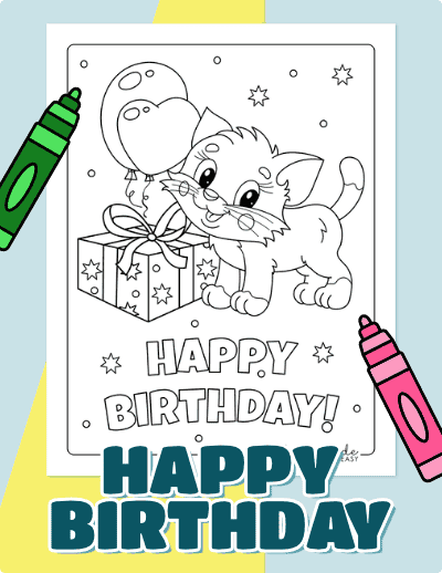 Happy Birthday Coloring Pages