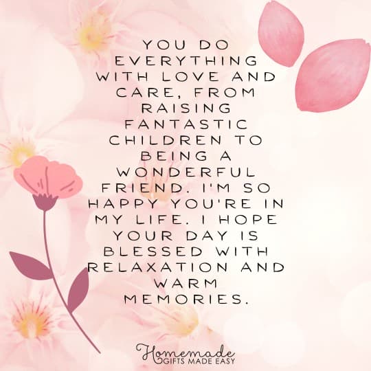 happy mother's day messages for friends I'm so happy you're in my life
