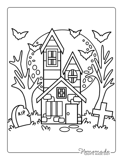 Haunted House Coloring Pages